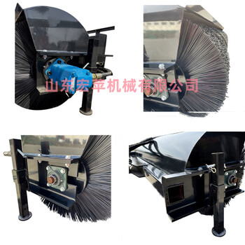 宏蘋(píng)生產(chǎn)挖掘機掃地機道路清潔毛刷掃地機液壓掃雪機