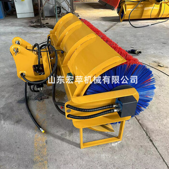 宏蘋(píng)銷(xiāo)售挖掘機掃雪機1米8長(cháng)滾刷掃雪機光伏清潔毛刷機