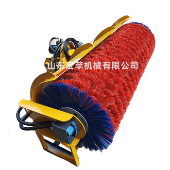 宏蘋定制鐵路掃雪機75挖機改裝掃雪機多功能滾刷除雪機