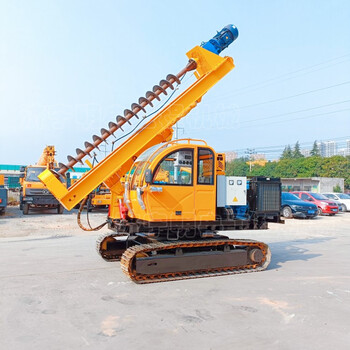 戈壁灘光伏打樁機(jī)3米螺旋樁引孔機(jī)可360度旋轉(zhuǎn)打眼