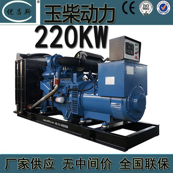 工厂销售220kw玉柴柴油发电机低油耗发电机YCAO8350-D30