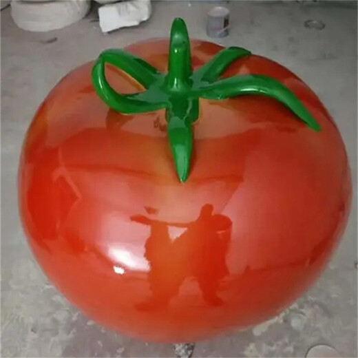 玻璃鋼仿真西紅柿雕塑，西紅柿景觀雕塑