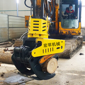 落葉松快速砍伐抱夾鋸135挖掘機(jī)抱鋸?qiáng)A伐木機(jī)械