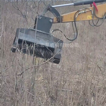 乡村护坡治理液压碎木机灌木绿篱一扫光碎木机挖掘机开荒机