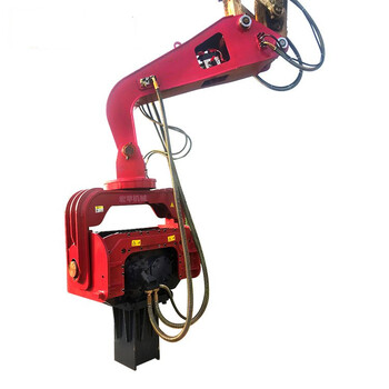宏蘋260挖掘機(jī)打樁機(jī)鋼板樁打樁機(jī)基礎(chǔ)建設(shè)樁頭振動錘
