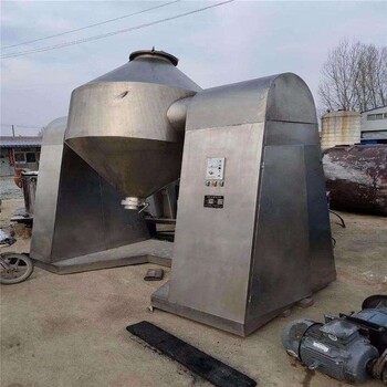 回收二手雙螺旋錐形混合機(jī)，5000升雙錐混合機(jī)，操作簡(jiǎn)單