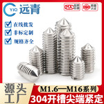 304不銹鋼一字緊定螺絲釘開槽機米M1.6M2M2.5M3M4M5M6M8M10mm
