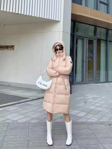 冬季時尚女裝女式羽絨服中長款防寒服庫存女裝拿貨