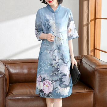 桑蠶絲連衣裙品牌庫存服裝女裝尾貨折扣女裝拿貨