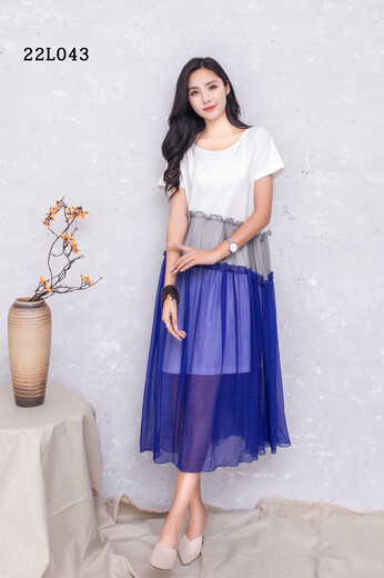 梔子花開夏裝棉麻休閑女裝庫存服裝品牌折扣女裝供應