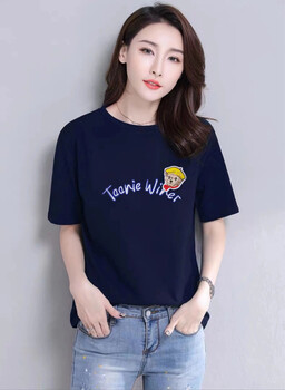 夏季女裝尾貨圓領(lǐng)T恤短袖上衣品牌庫存服裝供應