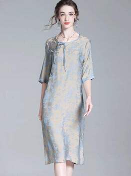 碎花連衣裙品牌庫存服裝莫莉凱利夏裝新中式女裝尾貨
