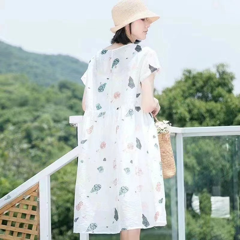 宽松大版型夏装棉麻女装休闲时装品牌库存服装供应