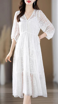 中大淑時尚女裝夏季大碼女裝連衣裙庫存服裝供應