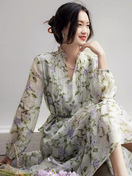 新中式連衣裙品牌庫存服裝廣州折扣女裝進貨渠道