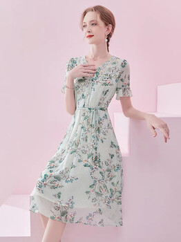 新中式連衣裙品牌庫存服裝廣州折扣女裝進貨渠道