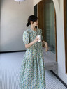 朗詩(shī)夏裝尾貨品牌庫存服裝大碼連衣裙中大淑女裝拿貨