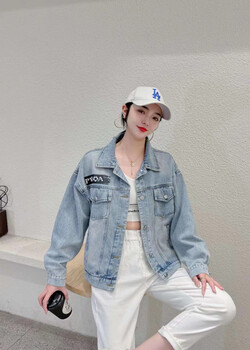 秋季休閑女裝牛仔外套品牌庫存服裝折扣女裝供應