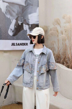 秋季休閑女裝牛仔外套品牌庫存服裝折扣女裝供應