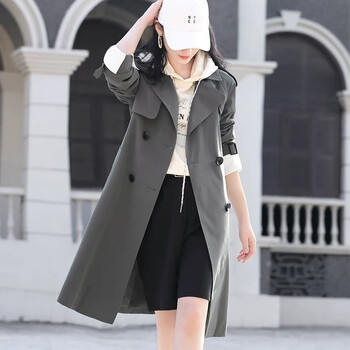 品牌折扣女裝女式風(fēng)衣中長(zhǎng)款風(fēng)衣庫(kù)存服裝供應(yīng)