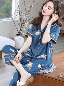 夏季家居服睡衣套装品牌折扣女装库存服装供应