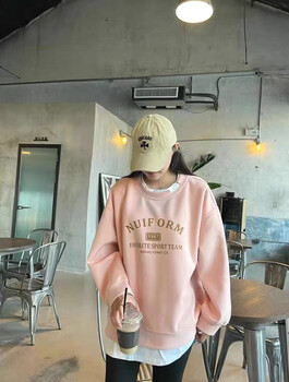 春秋長(cháng)袖連帽衛衣休閑女裝品牌庫存服裝折扣女裝拿貨
