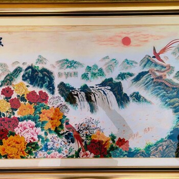 張同祿大師景泰藍(lán)壁畫(huà)《源脈》掐絲琺瑯畫(huà)