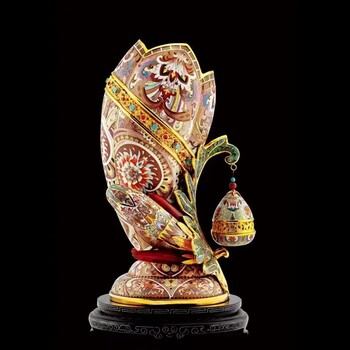 張同祿大師景泰藍(lán)《馨蕾花插》