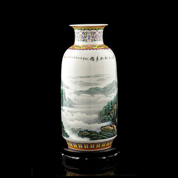 張松茂大師江山如此多嬌瓷瓶