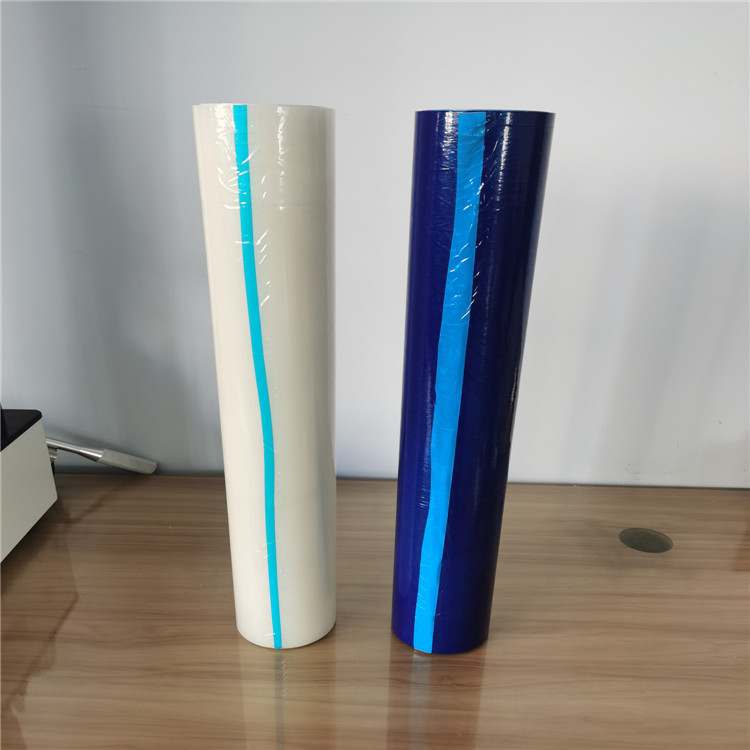 蓝色不锈钢板保护膜PE型材类表面贴膜包装膜厂家欢迎来电