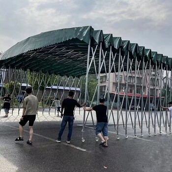 湖南長(zhǎng)沙推拉蓬活動(dòng)棚大型防雨移動(dòng)蓬伸縮停車(chē)帳篷戶(hù)外移動(dòng)遮陽(yáng)蓬