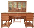 王义红木大红酸枝办公桌，缅甸花梨家具