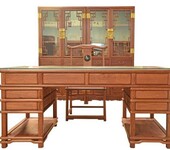 红木古典家具用材考究王义红木缅甸花梨办公桌