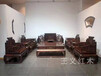 王义红木客厅家具,青岛精细王义红木缅甸花梨沙发