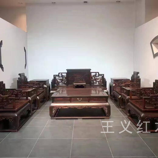 新中式家具沙发王义红木大红酸枝沙发样式优雅