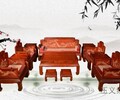 王义红木交趾黄檀办公沙发，大红酸枝家具