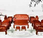 王义红木缅花梨沙发,制造交趾黄檀沙发镂空雕刻