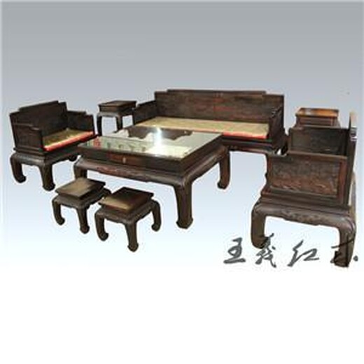 济宁王义红木手工定做缅甸花梨沙发，大红酸枝家具