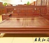 贵在品质王义红木红木家具设计新颖,缅甸花梨双人床