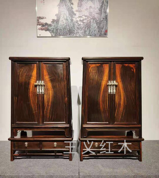 王义红木缅甸花梨衣柜价格，新中式红木家具