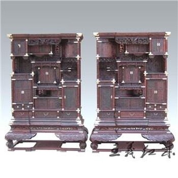 王义红木缅甸花梨衣柜价格，新中式红木家具