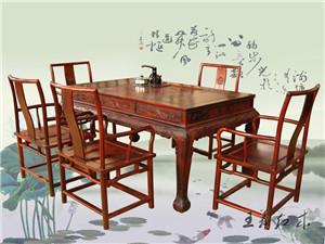 濟寧逼真大紅酸枝家具雕工精美,緬甸花梨桌椅