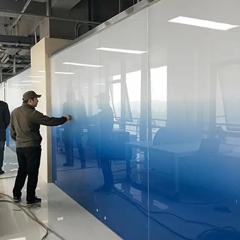 图书馆海博渐变调光玻璃如何施工