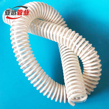 防静电螺纹管聚氨酯塑料白色波纹管PU塑筋增强螺旋管
