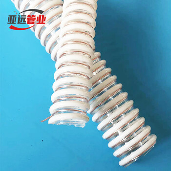 食品級螺紋管耐磨損下料PU管PU塑筋螺旋增強管