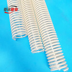 耐磨加筋吸料管食品级输送塑料管白色塑料筋螺旋管