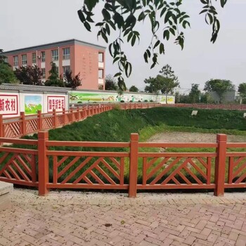 山西臨汾仿木紋圍欄公園水泥仿木護欄仿木紋扶手