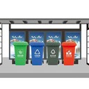 户外环保垃圾分类房定制款垃圾分类亭可移动垃圾站定制