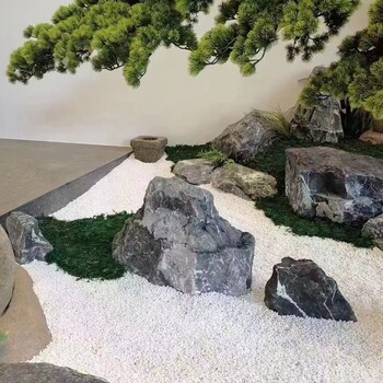 人造景觀室內(nèi)園林白色礫石-枯山水散放白石子-雪花白石子3-5毫米