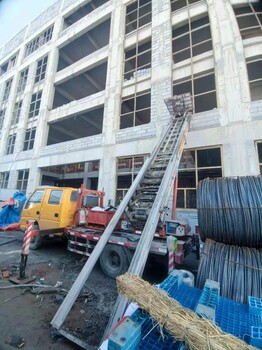 天津32米云梯車云梯上料車樓房上下料車租賃出租